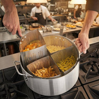 Vented Bottom Perforated Cooking Basket PVC-Coated Handle Straining Basket Hanging Hole Stainless Steel Colander Square Shape