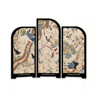Three-Panel Desktop Screen New Chinese-Style Mini Folding Screen 3-Panel Divider Arched Tabletop Divider Decorative