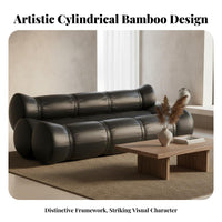 Segmented Cylinder Sofa Minimalist Aesthetic Living Room Furniture Elegant Appearance Lounge Seating for Young Adults, Homeowners, Reception Area
