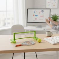 Compact Desktop Tennis Toy Portable Tabletop Tennis Game Hand-Eye Coordination 2 Player Battle for Children, Kids, Indoor