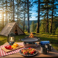 Foldable Handle Grill Pan 316 Stainless Steel Nonstick Barbecue Pan Non-Stick Camping Grill Tray for Campers