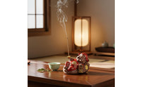 Prosperity Deity Perfumed Cone Holder Meticulously Crafted Reclining Wealth Deity Statue Distinctive Design Ceramic Figurine Perfumed Cone Burner