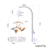 Mobile with Arm Curved Infant Mobile with Soft Toys Adjustable for Infants, Nursery