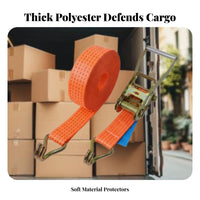 Ratchet Lashing Strap Heavy Duty Cargo Strap Break Resistant Heavy Duty Cargo Binder for Truck Drivers, Contractors, Trucking, Transporting, Trucks