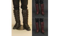 Viking Leg Protection Boot Covers Steampunk Medieval Boot Covers Historical Leg Protection Decorative for Larpers, Halloween