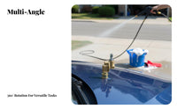 Cleans Hard-to-Reach Areas 1/4 Inch Quick Connect Adapter Heavy Duty Quick Connect Angle Adapter Long-Lasting Brass and Stainless Steel 180 Degree Angle Connector 4500 PSI Rated for Car Detailers