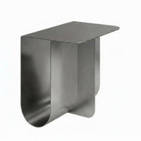 Nordic Design Bedside Stand Minimalist Design Curved Metal Accent Table Sturdy Construction Nightstand Space-Saving for Apartment Dwellers, Homeowners, Interior Designers, Bedroom, Small Areas, Living Room, Entryway