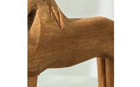 Wooden Rocking Horse Hand-Carved Rocking Horse Figurine Farmhouse for Shelf