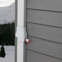 Smooth Finish Downpipe Diverter Stepped Design Plastic Rainwater Diverter Rectangular Shape Downspout Rain Collector