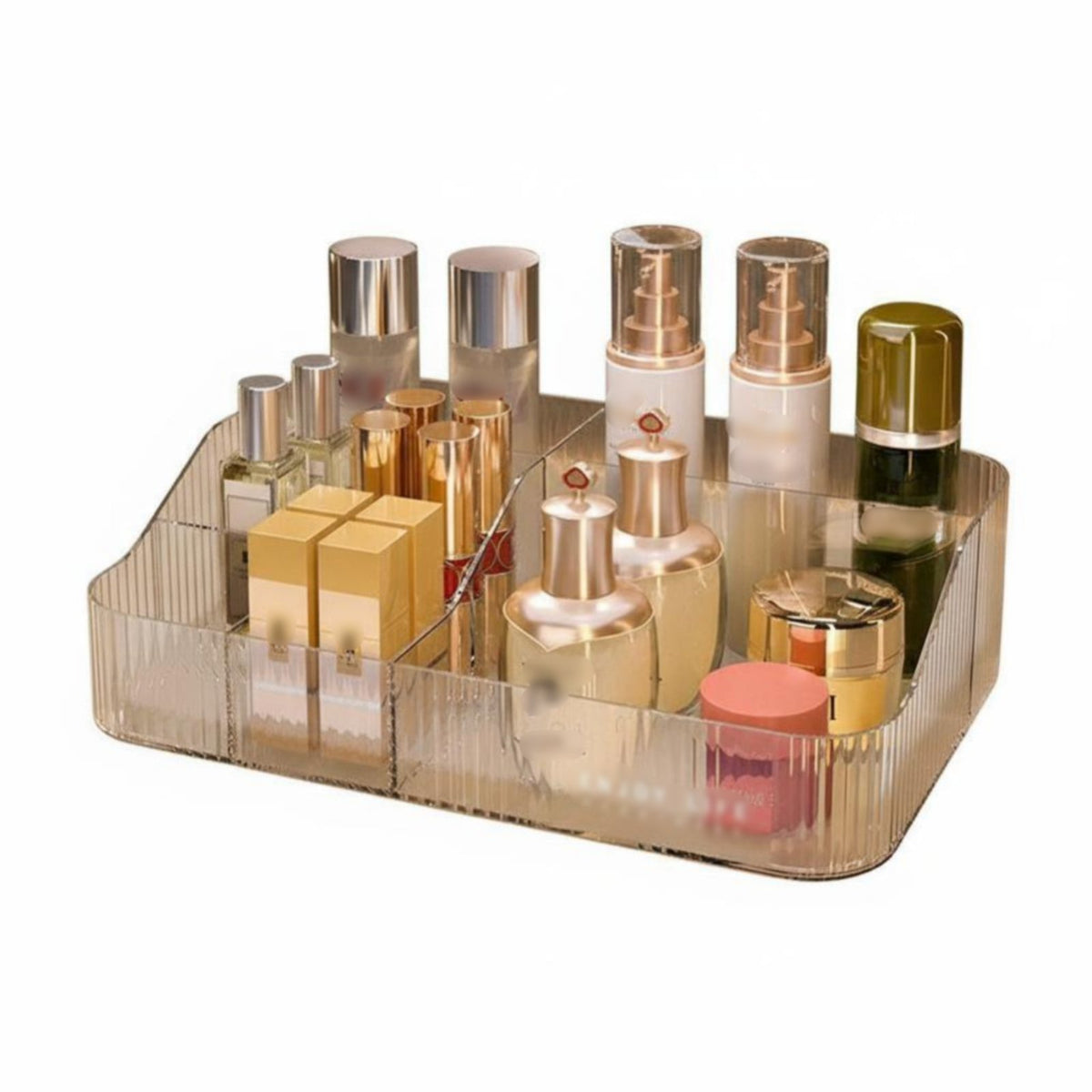 Multi-Compartment Makeup Box Elegant Design Cosmetic Organizer Large Capacity