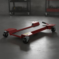 Controlled Motorcycle Mover Dolly with Swivel Wheels Stable Motorcycle Garage Dolly Low-Height for Mechanics