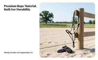 Western Design Horse Halter Long-Lasting Construction Horse Halter and Lead Set Stylish Pattern for Leading, Groundwork