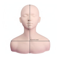 Realistic Skin Feel Acupressure Point Practice Model Soft Material Manikin Head Shoulder Bust Professional Grade for Students, Beauty School