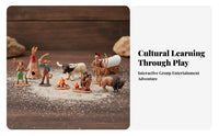Indigenous Peoples Figurine Set Realistic Details Indian Tribe Model Kit Hand Painted Primitive Life Diorama Set for Children