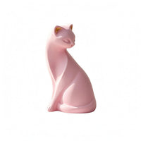 Coral Cat Figurine Matte Finish Home Decor Decoration Small House Decoration for Living Room