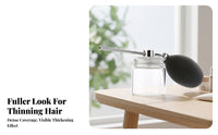 Hair Fiber Applicator Bottle Screw-on Top Hair Building Fiber Applicator Beauty Tool Transparent Silver