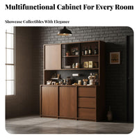 Large Capacity Dining Room Buffet Cabinet Versatile Dining Room Sideboard Adjustable Shelves Coffee Bar Cabinet Wide Countertop for Interior Design Enthusiasts, Homeowners, Families, Entryway, Home Office