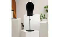 Mannequin Head Stand Adjustable Velvet Mannequin Head Hat Display Stand Countertop Tabletop for Retailers, Boutiques