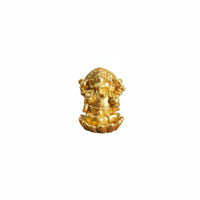 DIY Accessory Ganesha Figurine Good Luck Charm Golden Rat Statue Gold Finish Hindu Deity Statuette for Desktop