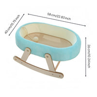 Breathable Mesh Cat Rocking Bed Elevated Cat Rocker Bed Lightweight Pet Furniture Indoor Use