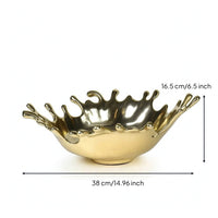 Aluminum Bowl Handcrafted Hammered Metal Bowl Sculptural for Entry Console