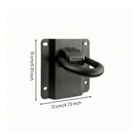 Heavy Duty Truck Bed Tie down Anchor Sturdy Tie-down Anchor with Mounting Plate Black Truck Bed Cleat with Mounting Plate Sturdy for Contractors