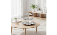 Three-Tier Serving Tray Stand Non-Slip Tiered Serving Stand with Handle Sleek Sturdy for Hosts, Parties, Weddings