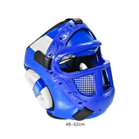Head Guard with Face Cage Padded Fighting Arts Headgear Adjustable Boxing Headgear Equipped with a Face Guard for Fighters, Taekwondo