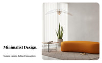 Light Luxury Cashew-Shaped Ottoman Curved Shape Upholstered Waiting Settee Minimalist Aesthetic Lobby Furniture Elegant design for Office Managers, Salon Owners, Interior Designers, Lounge Area, Bank, Barbershop
