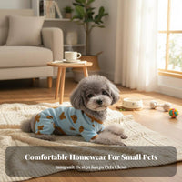 Four-Legged Pet Jumpsuit 4 Legged Dog Jumpsuit Soft & Comfortable Teddy-Themed Graphic Dog Sleeper for Dogs, Young Dogs, Lounging, Indoorsing