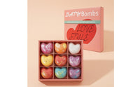9 Pieces Gift Box Bath Set Separate Compartments Heart Bath Speckled