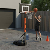 Mobile Basketball Goal with Wheels Weather Resistant Portable Basketball Hoop Shatterproof Backboard Athletic Gear for Indoor