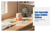 Spacecraft Pen Holder, DIY Cartoon Desk Organizer, Multi-Color Stationery Storage, Random Sticker, Kids Gift