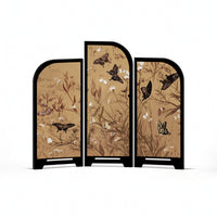 Three-Panel Desktop Screen New Chinese-Style Mini Folding Screen 3-Panel Divider Arched Tabletop Divider Decorative