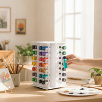 Paint Bottle Storage Rack Vertical Paint Rack with Rotating Base Sturdy Neat for Crafters, Art Studio, Craft Room