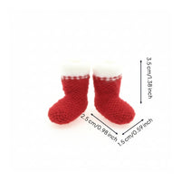 Mini Stocking Ornaments Fuzzy Christmas Sock Textured for Crafters