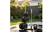 Barbell Plate Rack Triangular Barbell Plate Rack with Holders Space-Saving for Home Gym Owners