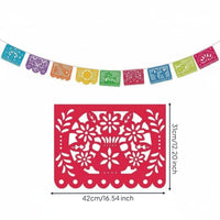 De Mayo Decoration Mexican Celebration Banner Bright Fiesta of the Dead Banner for Outdoor