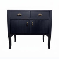 North American Country aesthetic Single-Drawer End Table with Shelf Distressed Finish Nightstand Vintage Design Bedside Cabinet Sturdy frame for Interior Decorators, Apartment Dwellers, Bedroom, Guest Room, Hallway, Nursery