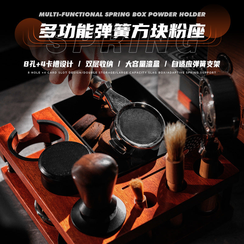 New Spring Coffee Tamper Base Universal Non-slip Tamper Tool Storage Bracket Sturdy Durable One-click Rebound