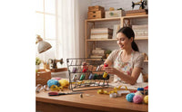 Space Saving Wall-Mounted Thread Rack Large Capacity Metal Sewing Thread Holder Easy to Install Sewing Line Display Rack Long-Lasting for Sewers, Crafters, Craft Room