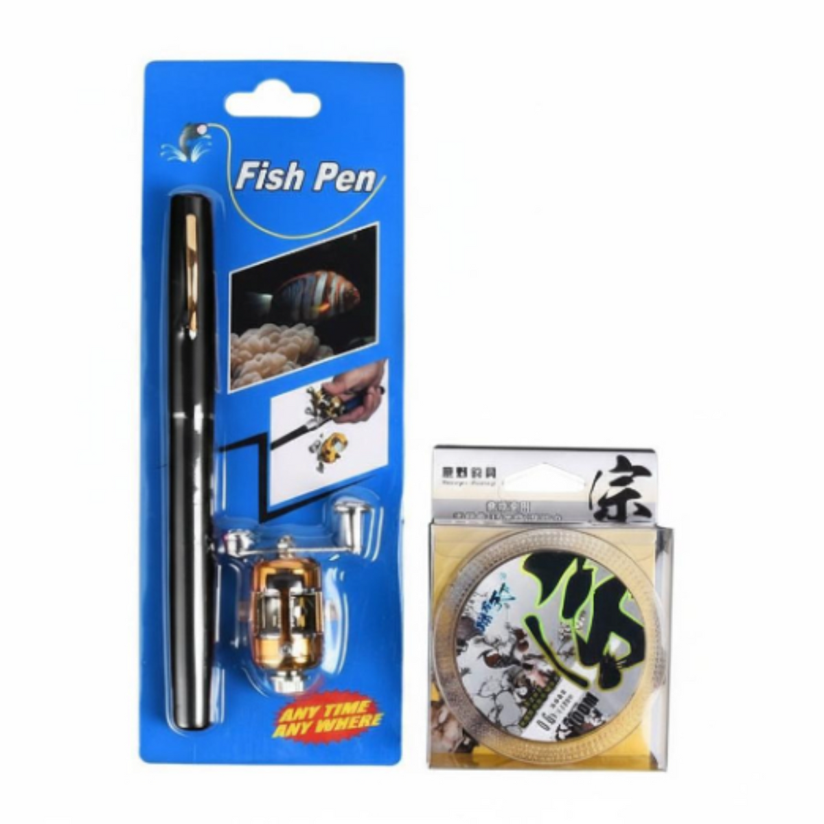 Mini Fishing Rod Portable Pen Set Kids Ice Fishing