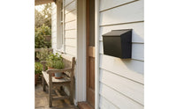 Mailbox with Slanted Lid Matte Black Mail Box Rectangular Hardware for Fence