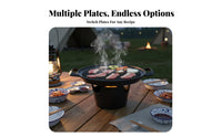 Easy to Clean Korean BBQ Grill Pan Compact Design Korean Design Grill Pan Fast Heating for Beginners, Couples, Outdoor, Camping, Picnic
