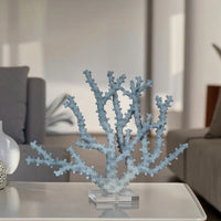 Coral Sculpture with Acrylic Base Coastal Coral Sculpture Elegant Ornament for Entryway