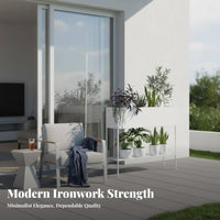 Indoor/Outdoor Use Multi-Tier Plant Stand Floor-Standing Display Rack Space-Saving Design Garden Furniture Weather-Resistant for Gardeners, Apartment Dwellers, Homeowners, Balcony, Patio, Living Room, Entryway