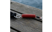 Curved Hook Coil Coiled Lanyard Metal Clip Diving Lanyard Black Sleeves Outdoor Gear