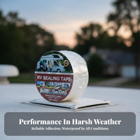 RV Roof Repair Tape High Temperature Tolerance Waterproof Butyl Tape Strong Weatherproof for Boat Owners, Outdoor