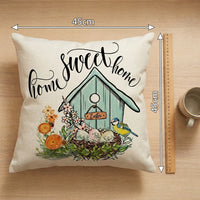 Easter Pillow Cover Removable Washable Decorative Throw Pillow Cover Zipper Sofa Pillow Cover for Renters, Living Room, Couch, Lounge Chair