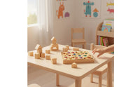 Educational Wooden Kaleidoscope Block Set Colorful Acrylic Shape Block Activity Color Recognition for Preschoolers, Kindergarten, Classroom